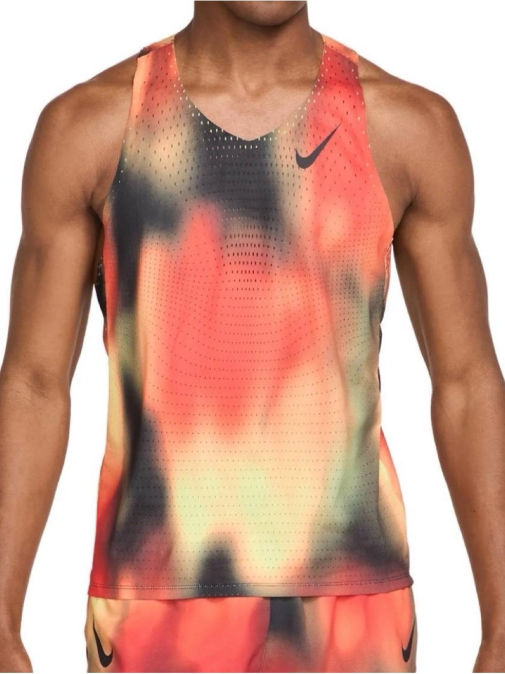 Nike AeroSwift  Dri-Fit ADV Running Multicolor Tie-Dye Performance Tank Top